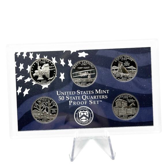 2001 US Mint State Quarters Proof Set Giftable Collectible Edition - Picture 2 of 6
